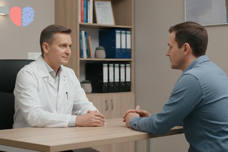 Врач консультирует пациента в клинике